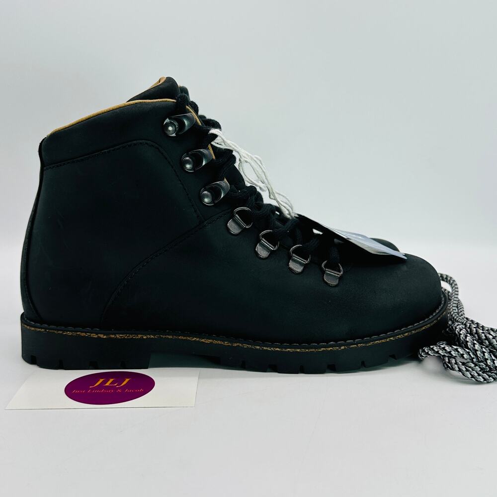 Birkenstock Women's Jackson Black Nubuck Leather Lace Up Boots Size 37 EU/ 6 US
